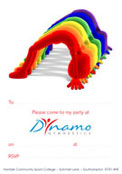 Children party invitation and thank you card
