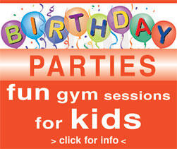 Children birthday parties at Dynamo Gymnastics, Hampshire